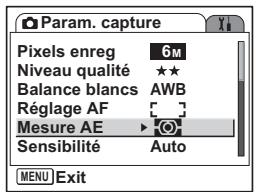 PENTAX OPTIO S6 - Réglage du mode de mesure de la luminosité pour déterminer l'exposition - 1
