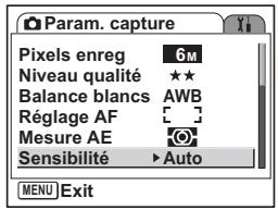 PENTAX OPTIO S6 - Réglage de la sensibilité - 1