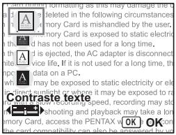 PENTAX OPTIO S6 - Prise de vue de texte (Mode texte) - 1