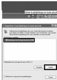 PENTAX OPTIO V10 - Déconnexion de la liaison appareil/ordinateur PC - 1