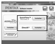 PENTAX OPTIO W20 - Installation des logiciels - 3