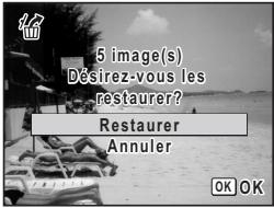 PENTAX OPTIO W30 - Restauration des images supprimées - 2