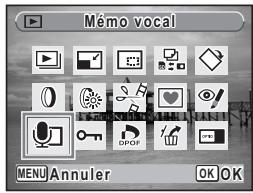 PENTAX OPTIO W30 - Enregistrement d'un mémo vocal - 1