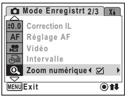 PENTAX OPTIO W30 - Réglage du zoom numérique - 1