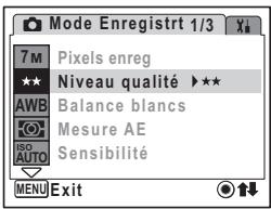 PENTAX OPTIO W30 - Appuyez sur le bouton de navigation (▼). - 1