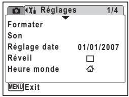 PENTAX OPTIO W30 - Modification de l'ordre des menus - 3
