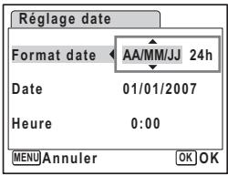 PENTAX OPTIO W30 - Réglage de la date et de l'heure - 1