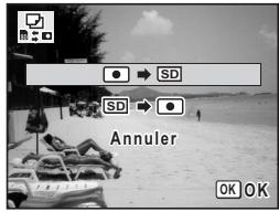 PENTAX OPTIO W30 - Copie de fichiers de la mémoire intégrée vers la carte mémoire SD - 1