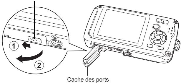 PENTAX OPTIO W30 - Ouverture et fermeture du cache des ports - 1