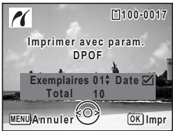 PENTAX OPTIO W30 - Impression à l'aide des réglages DPOF - 1
