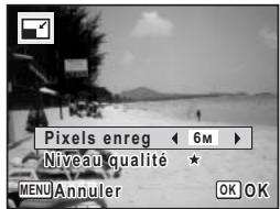Pixels enreg ← 6M Niveau qualité ★ MENU Annuler OK OK
