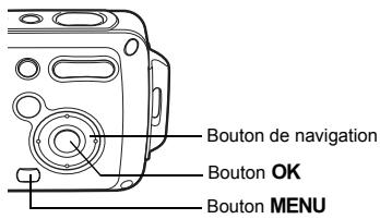 Bouton de navigation Bouton OK Bouton MENU