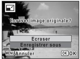 Ecraser image originale? Ecraser Enregistrer sous MENU Annuler OK OK