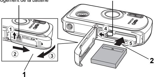logement de la batterie 1 2 3 4 5 2
