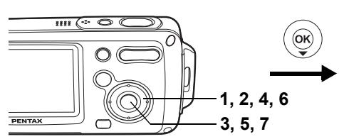 1, 2, 4, 6 3, 5, 7 PENTAX