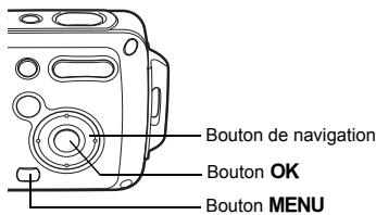 Bouton de navigation Bouton OK Bouton MENU