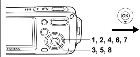 1, 2, 4, 6, 7 3, 5, 8 PENTAX