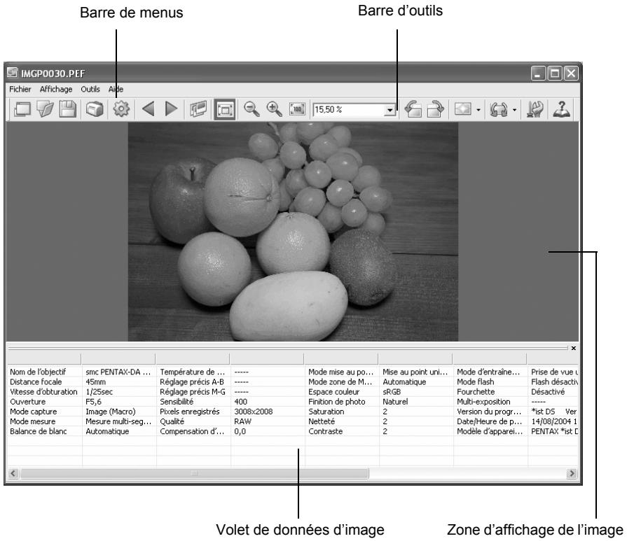 PENTAX PHOTO BROWSER 2.0 - Fenêtre de l'image principale - 1