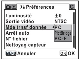 PENTAX PHOTO LABORATORY 2.0 - Réglage du mode de connexion USB sur [PC] - 1