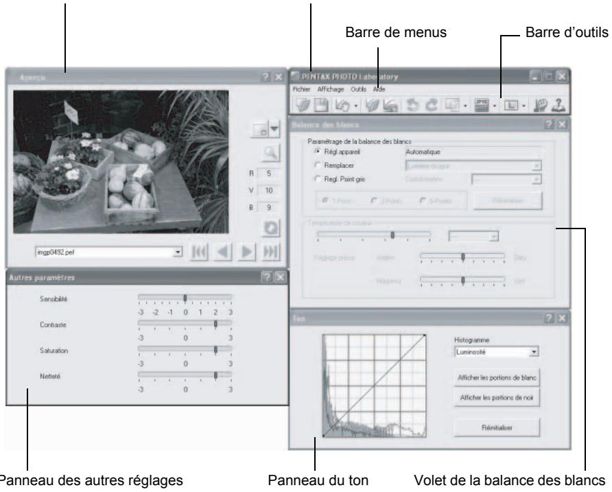 PENTAX PHOTO LABORATORY 2.0 - À propos de la fenêtre du PENTAX PHOTO Laboratory 2.0 - 1