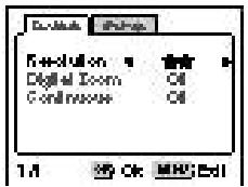 PENTAX DIGIBINO - Druk op de knop of om een onderdeel te selectoren. - 1