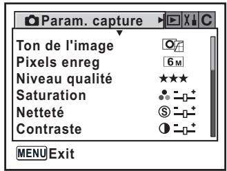 PENTAX ISTDS2 - Pressez le bouton MENU en mode capture. - 2