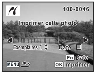 PENTAX ISTDS2 - Choisissez l'image à imprimer à l'aide du bouton de navigation (◀▶). - 1