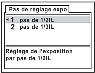 PENTAX ISTDS2 - Changement des pas de réglage de l'exposition - 1
