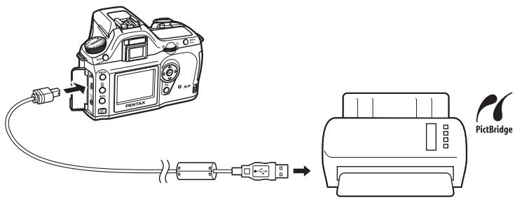PENTAX ISTDS2 - Connexion de l'appareil à l'imprimante - 1