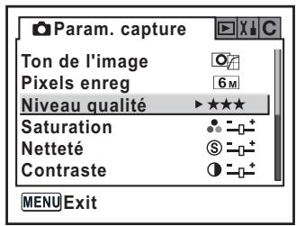 PENTAX ISTDS2 - Choisissez un paramètre à l'aide du bouton de navigation (▲▼). - 1