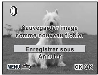 PENTAX ISTDS2 - Utilisez le bouton de navigation (▲) pour sélectionner [Enregistrer sous]. - 1