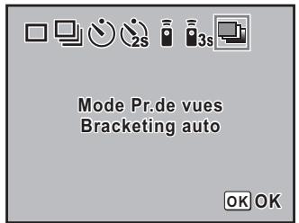 PENTAX ISTDS2 - Utilisez le bouton de navigation (▶) pour sélectionner [☐] (bracketing automatique)]. - 1