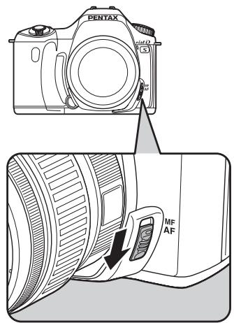 PENTAX ISTDS2 - Réglez le curseur du mode de mise au point sur AF. - 1