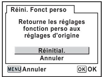 PENTAX ISTDS2 - Réinitialisation du menu des fonctions personnalisées - 1