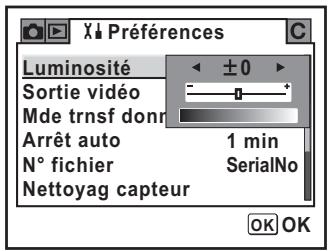 PENTAX ISTDS2 - Réglage de la luminosité de l'écran ACL - 1