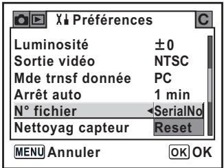 PENTAX ISTDS2 - Réinitialisation de la numérotation des fichiers - 1
