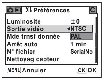 PENTAX ISTDS2 - Sélection du système de sortie vidéo - 1