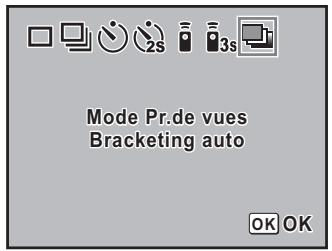 Mode Pr.de vues Bracketing auto OK OK