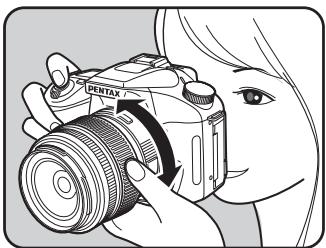 PENTAX K100D - Regardez le sujet dans le viseur. - 1