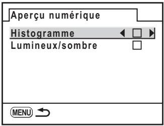 PENTAX K200D - Réglage de l'aperçu numérique - 1