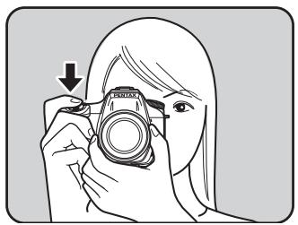 PENTAX K200D - Appuyez sur le déclencheur à fond. - 1