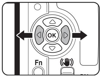 PENTAX K200D - Appuyez sur le bouton de navigation (◀▶). - 1