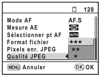 PENTAX K200D - Appuyez sur le bouton de navigation (▶). - 1