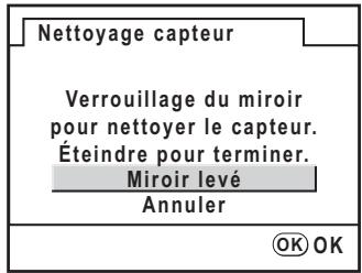 PENTAX K200D - Utilisez le bouton de navigation (▲▼) pour sélectionner [Miroir levé]. - 1