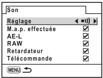 PENTAX K200D - Activation et désactivation du bip sonore - 2