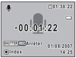 01:30:22 00:01:22 SHUTTER REC Arrêter 01/08/2007 Index 14:25