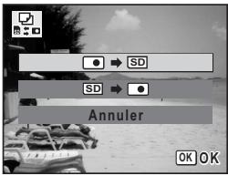 PENTAX OPTIO L40 - Copie de fichiers de la mémoire intégrée vers la carte mémoire SD - 1