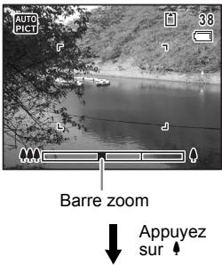 AUTO PICT 38 Barre zoom Appuyez sur ↑