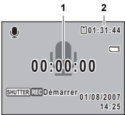 1 2 01:31:44 00:00:00 SHUTTER REC Démarrer 01/08/2007 14:25