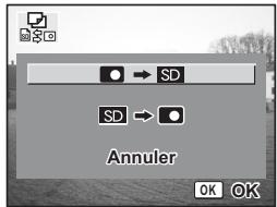 PENTAX OPTIO S12 - Utilisez le bouton de navigation ( ) pour selectionner [SD] puis appuyez sur le bouton OK. - 1